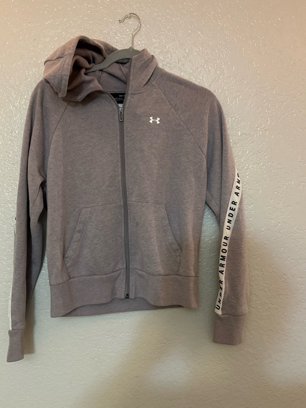 Under Armour Women's Heather Gray Zip-Up Hoodie Jacket